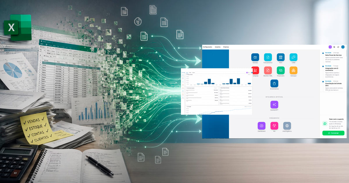 Do Excel ao ERP: como pequenos negócios estão profissionalizando a gestão