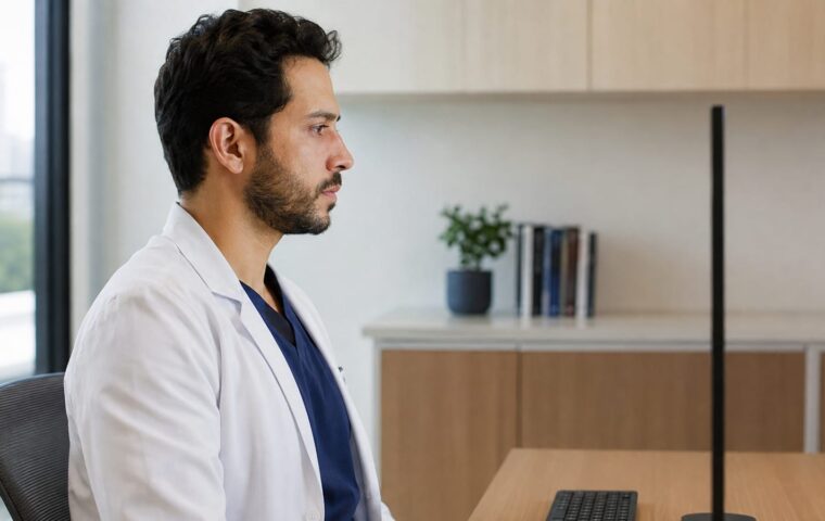 Médico utilizando IA