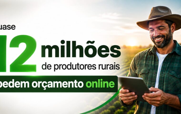 Quase 12 milhões de produtores rurais brasileiros já utilizam canais digitais para solicitar orçamentos, mostrando como a internet deixou de ser apenas um meio de pesquisa e passou a fazer parte ativa do processo de compra no agro.