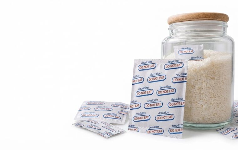 Absorvedor de oxigênio para alimentos aumenta a durabilidade dos alimentos.