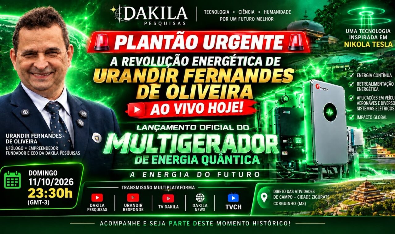 Urandir Fernandes apresenta hoje o Multigerador de Energia Quântica ao vivo