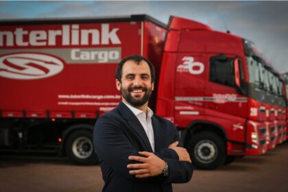 Lucas Vidal Cardoso, da Interlink Cargo, especializada em transporte rodoviário internacional de cargas no Mercosul.