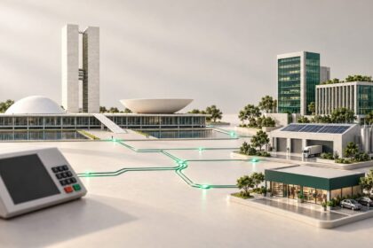 Ilustração conceitual relaciona o cenário eleitoral à infraestrutura de financiamento da economia real.