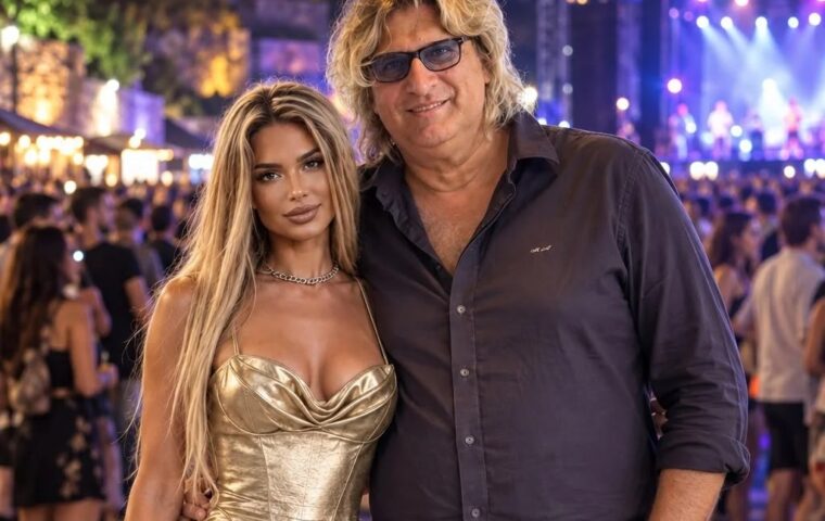 Abraham Ackermann e a ex-Miss Universo Ana Trkulja