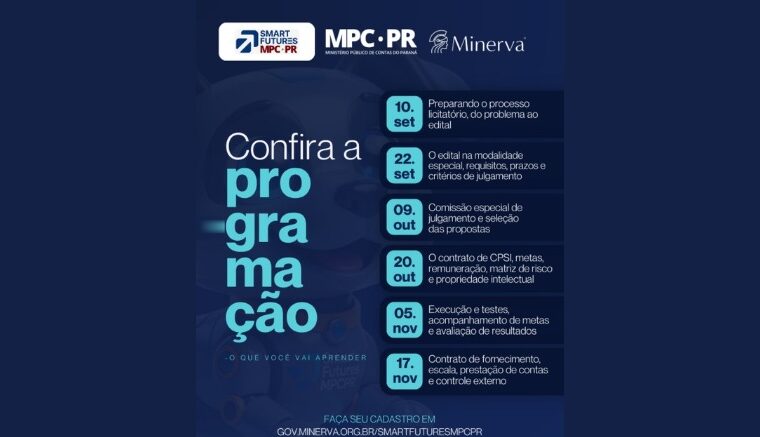 Smart Futures MPCPR é um programa gratuito de capacitação em compras públicas de inovação.