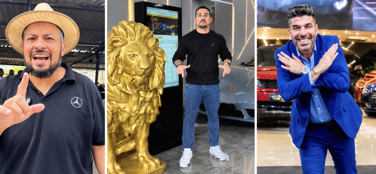 Matheus Costa, Pastor Evandro e Tiago TCar são empresários que conquistaram espaço no mercado automotivo brasileiro.